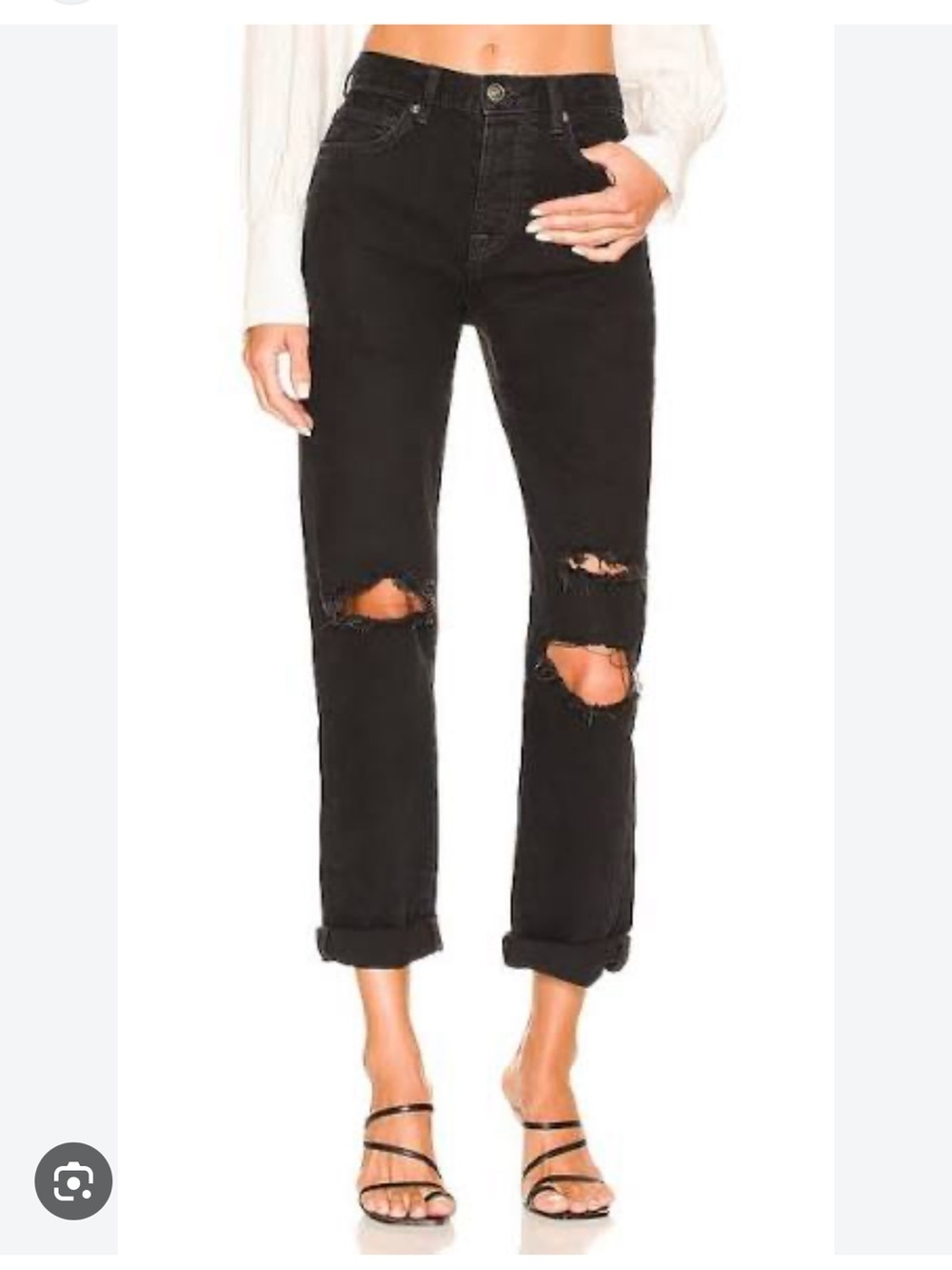 NWT Free People X We The Free Bren Boyfriend Jean Black Magic size 8 29 Pants